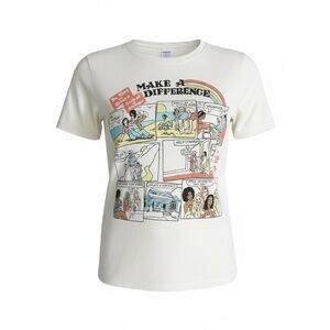 Re/Done Womens Comic Graphic Cotton T-Shirt Size XS